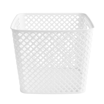 White Cube Storage Basket Organizer Bin for Closets and Shelving