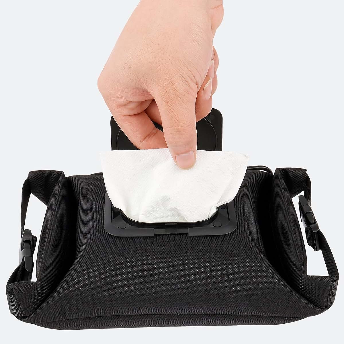 Janoiuc Portable Canvas Baby Wipes Dispenser With Hanging Strap