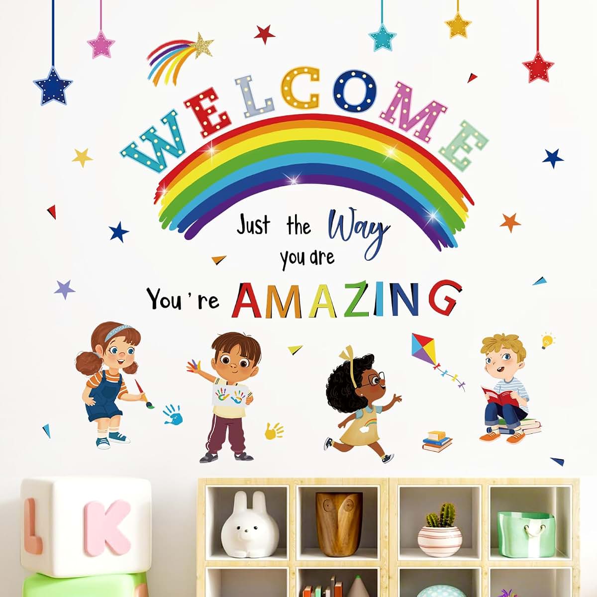 wondever Reading Corner Rainbow Wall Decals Inspirational Wall Stickers (photo 3)