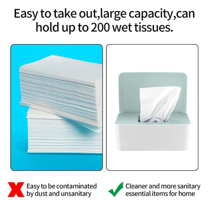 XhjzgcTech 2Pcs Diaper Wipes Dispenser, Refillable Wipe Container, Keep Wipes Fresh (photo 4)