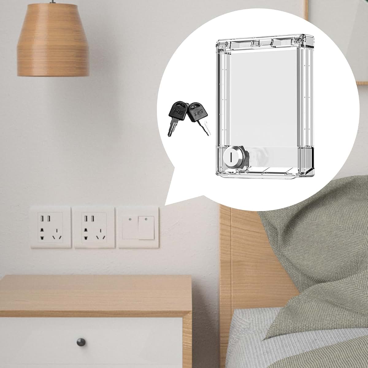 Transparent Cover, Childproof AC Controller Protector, Splash Guard