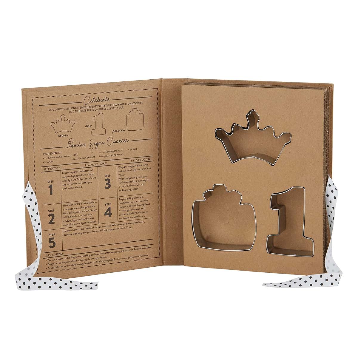Stephan Baby Keepsake Cookie Cutter Boxed Set + Sugar Cookie Recipe, Birthday Girl (photo 2)