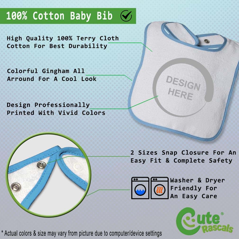 Toddler & Baby Bibs Burp Cloths White Blue Design