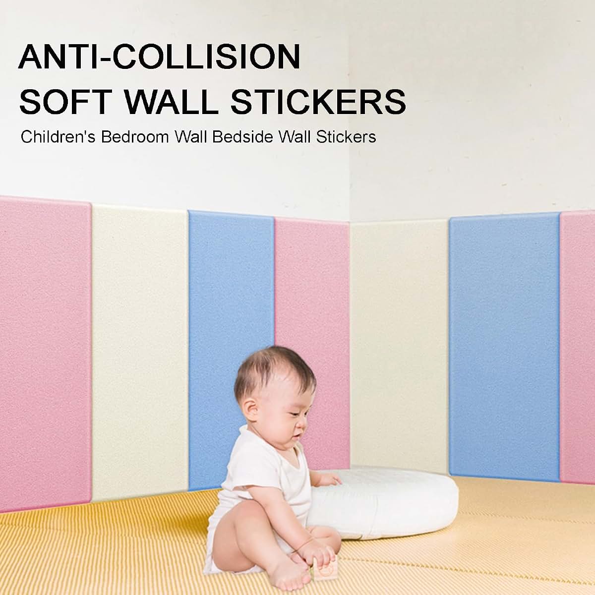 Aeveot Anti-Collision Wall Padding, 30cm x 60cm Self-Adhesive Blue Wall Cushion (photo 2)