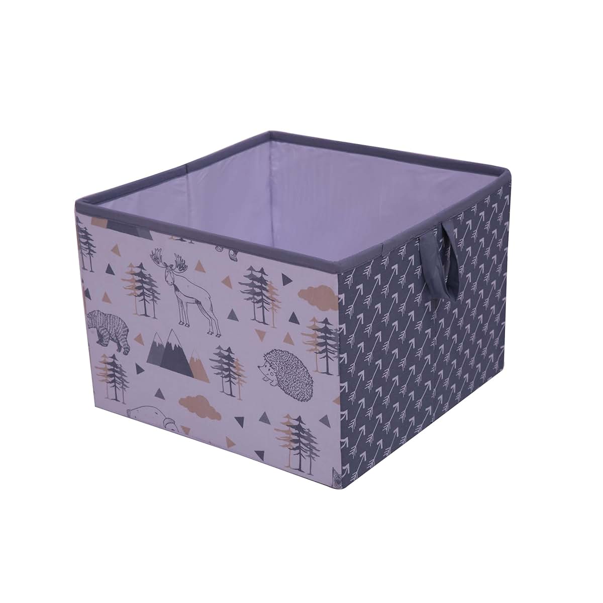 Bacati Large Storage Tote Woodlands Animals Beige/Grey