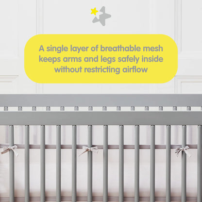 BreathableBaby Mesh Liner for Full-Size Cribs - Safari Fun Too