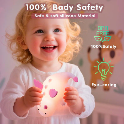 AGV Cici Cute Baby Dragon Night Light,Soft Silicone Breastfeeding Nursery Lamps (photo 4)