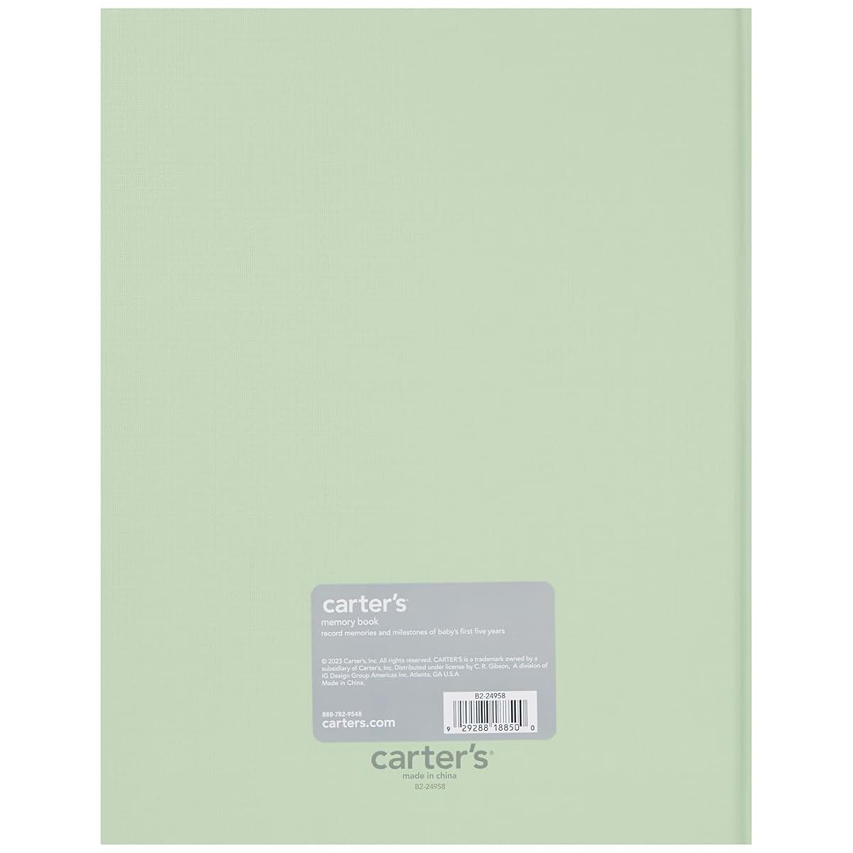 Carter's Homegrown Gender Neutral Baby Journal Memory Book 48 Pages