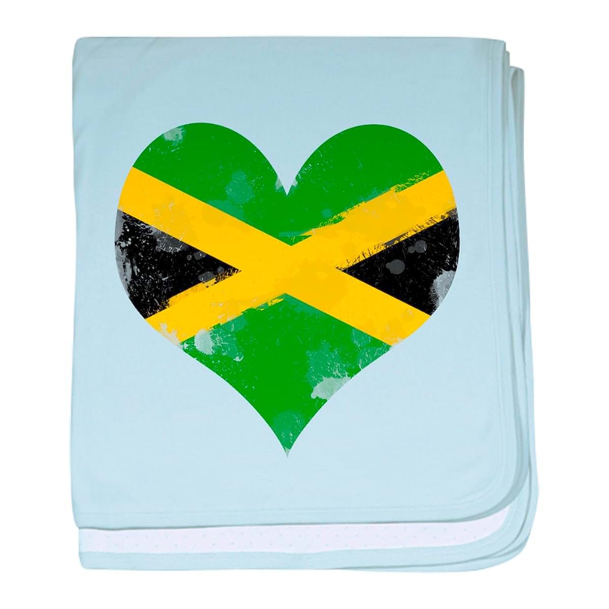 CafePress A Jamaican Heart Baby Blanket, Super Soft Cotton Swaddle for Newborns