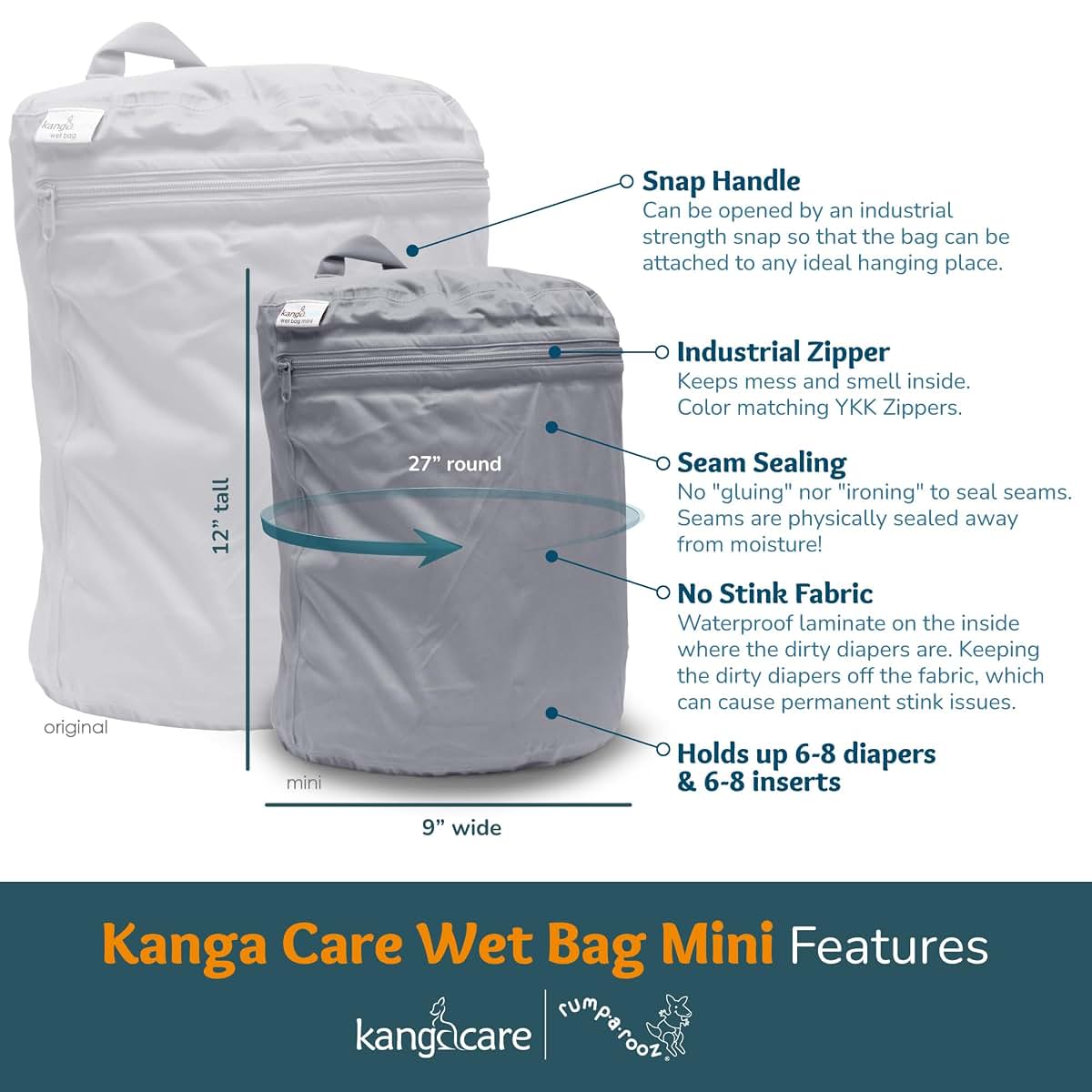 Kanga Care Wet Bag Mini Seam Sealed 3D Waterproof Novela