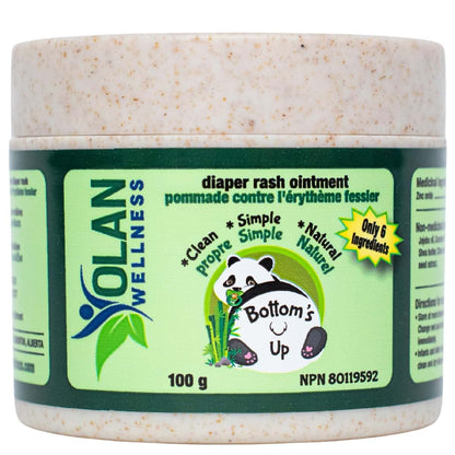 Bottoms Up Diaper Rash Ointment by Olan Wellness – Thick Zinc Oxide Barrier Cream, Melts on Contact, Helps Soothe &
