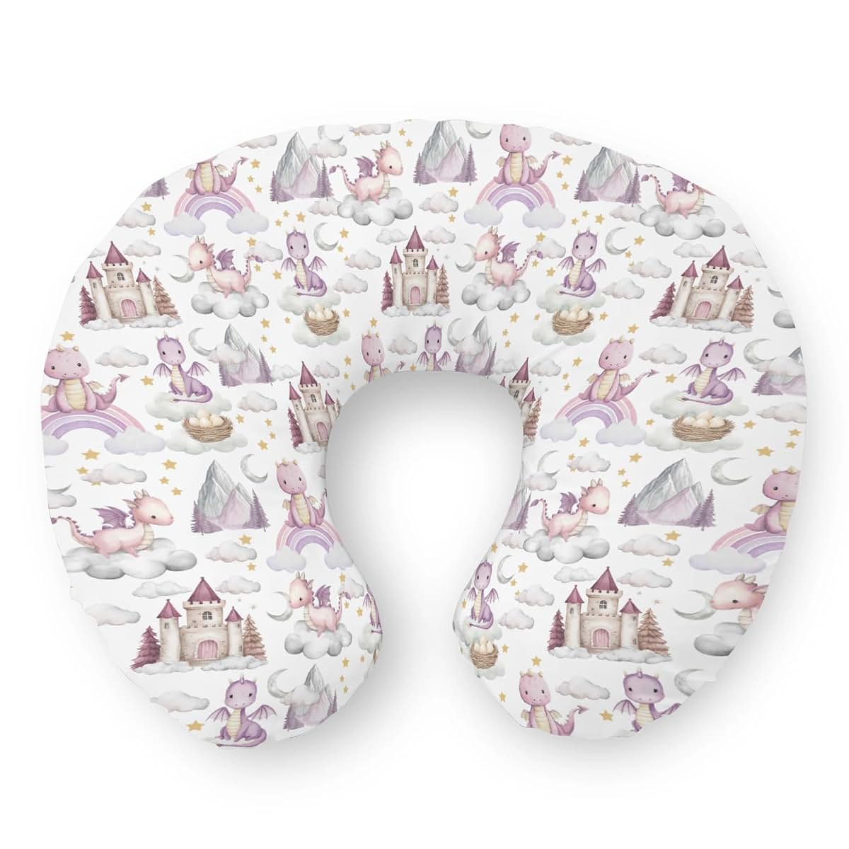 Selgkds Pink Dragon Nursing Pillow Cover, Soft Stretchy Fabric