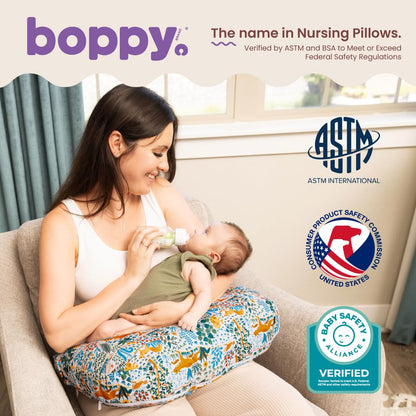 Boppy Nursing Pillow Colorful Forest Animals