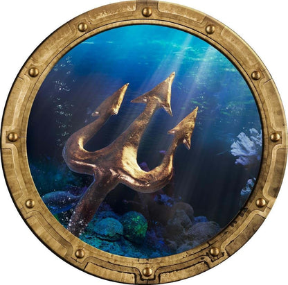 Stickit Graphix King Neptunes Trident Porthole Wall Decal