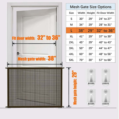 Cupount Baby and Dog Gate for Stairs, Indoor Mesh Pet Gate