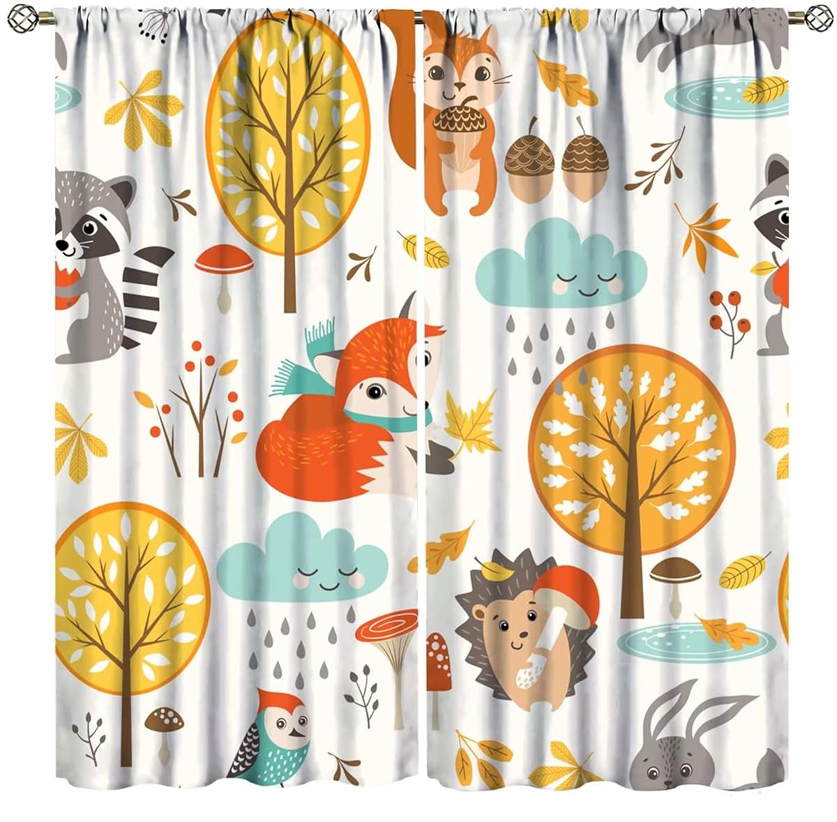 Kids Animal Print Curtains for Nursery & Bedroom Decor