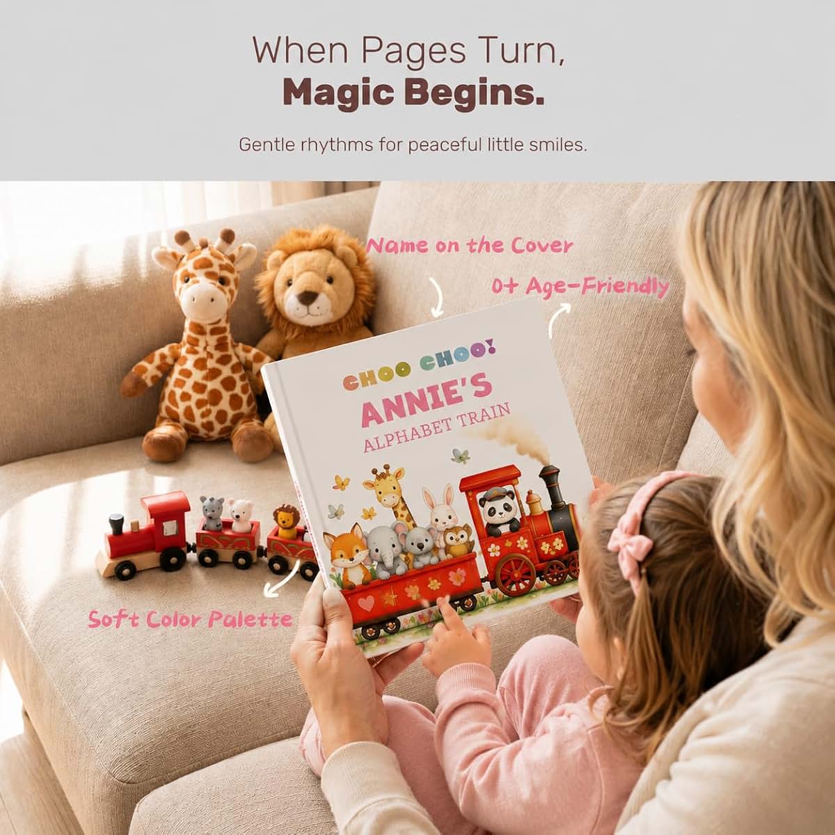 LullabyMall Personalized Baby ABC Story Book,Custom Kids Alphabet Keepsake Gift, First Birthday Present for Toddler 2026 (photo 2)