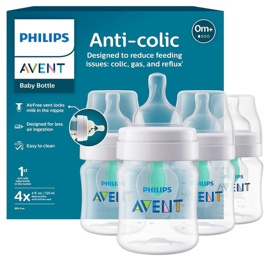 Philips Avent Anti-Colic Baby Bottle With AirFree Vent, 4 oz