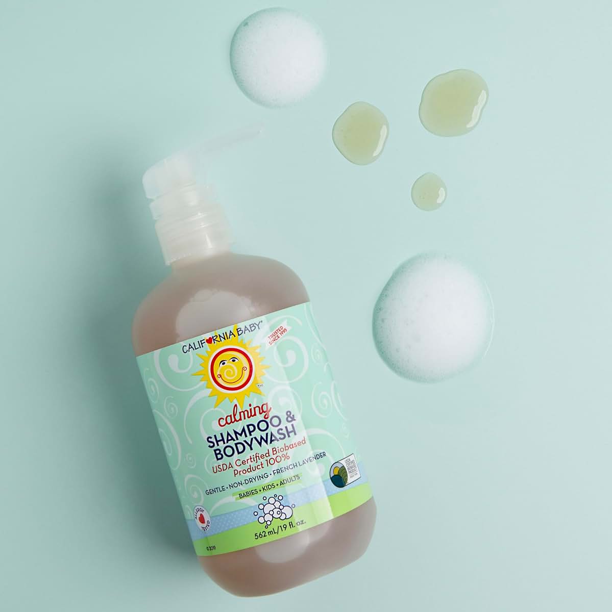 California Baby Calming Shampoo & Body Wash Duo for Sensitive Skin