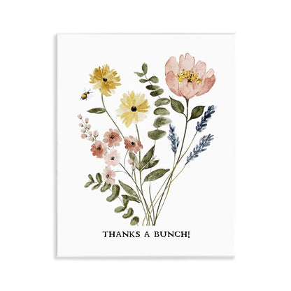 Floral Thanks A Bunch Botanical Mounted Wall Plaque Print | Stupell Industries