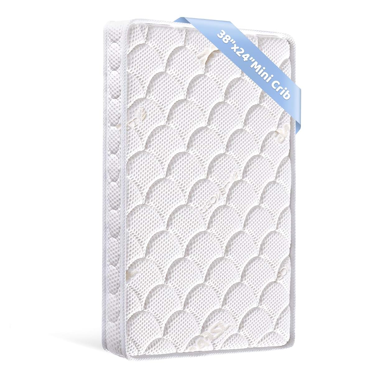 Tiankehan Mini Crib Mattress, 38x24x4 Inch Dual Sided Comfort Foam