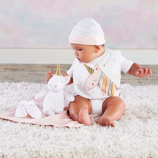 Baby Aspen Unicorn 5-Piece Welcome Gift Set for Newborns