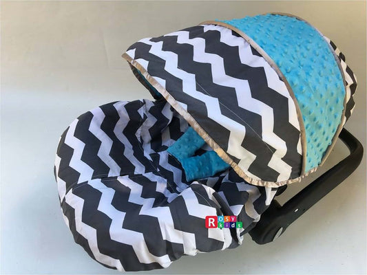 Rosy Kids Infant Carseat Canopy Cover 3pc Whole Caboodle Color03NR03