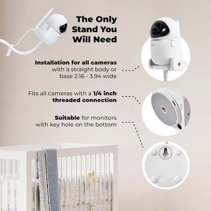 Goozie Baby Monitor Floor Stand With Universal Camera Adapters (photo 2)