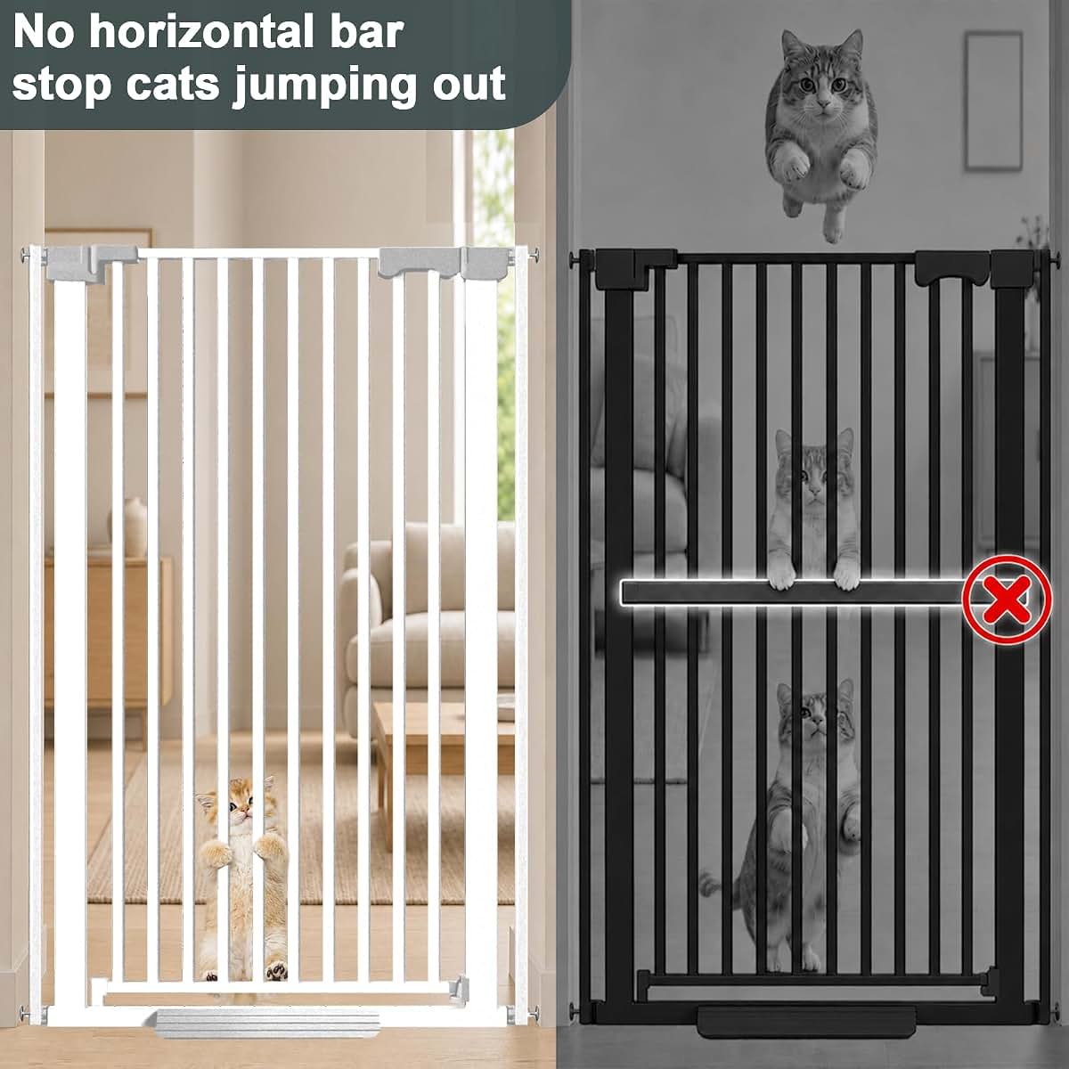 Amibud 51-Inch Extra Tall Pet Gate For Doorways And Hallways