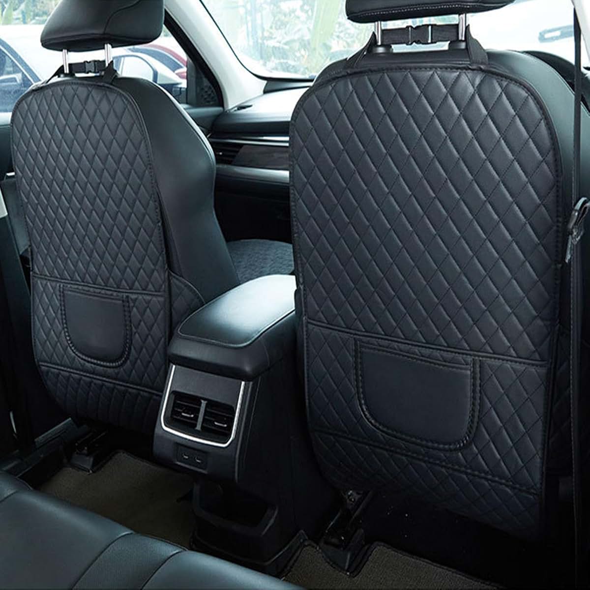 ZGQZGQ Car Seat Back Protectors for Hyundai Palisade 2018-2025, Black, 2 Pcs