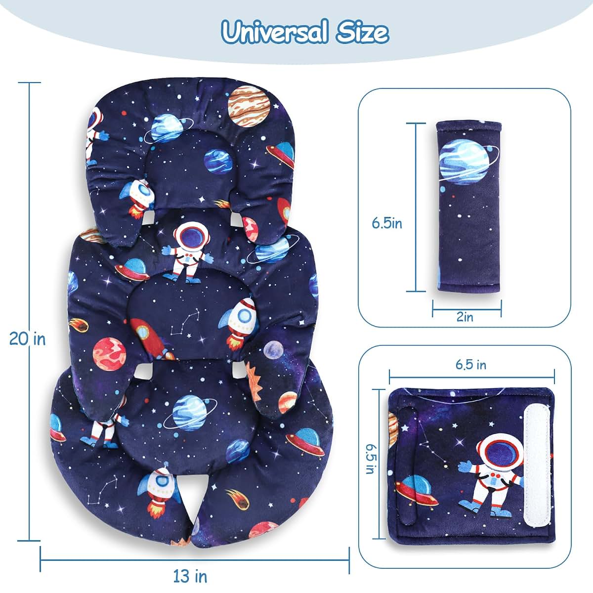 SWESEN Infant Car Seat Insert with Strap Pads - Space (photo 3)