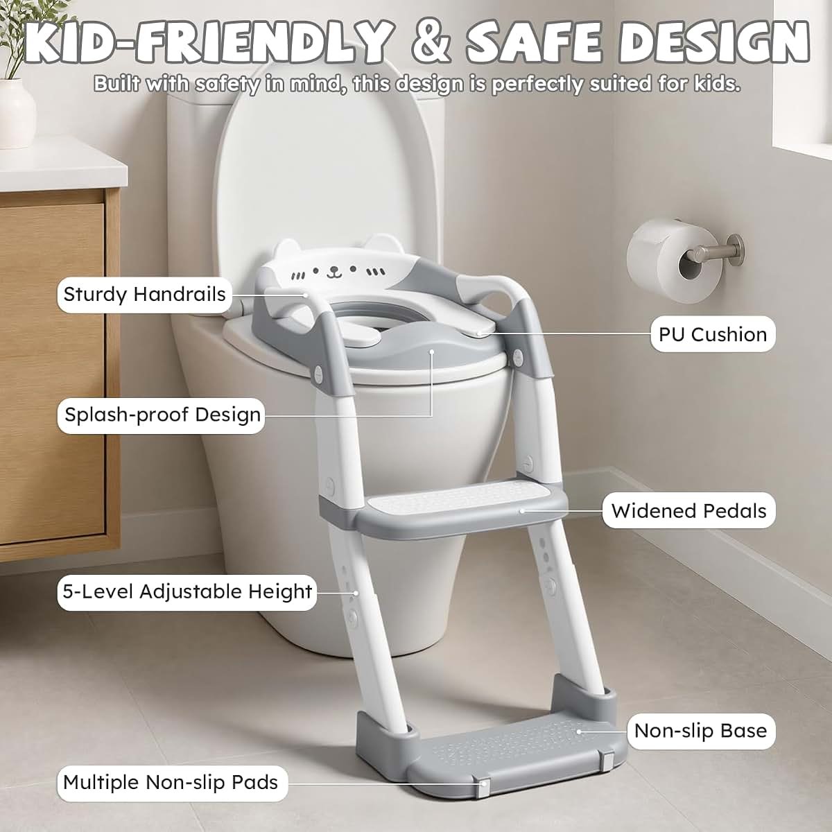 Snugzy 3-in-1 Foldable Potty Training Seat With Step Stool (photo 3)