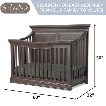 Sorelle Providence 4-in-1 Convertible Crib In Chocolate (photo 4)