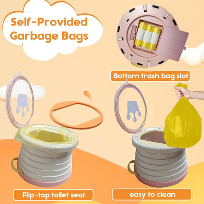 SunnySmile Portable Toilet for Kids,Portable Potty Seat for Toddler Travel,Travel Potty with Travel Bag, Applicable to (photo 4)