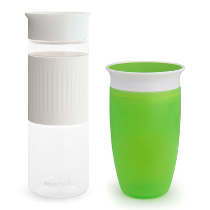 Munchkin Miracle 360 Spill Proof Sippy Cups, 10 And 24 Ounce, 2 Pack