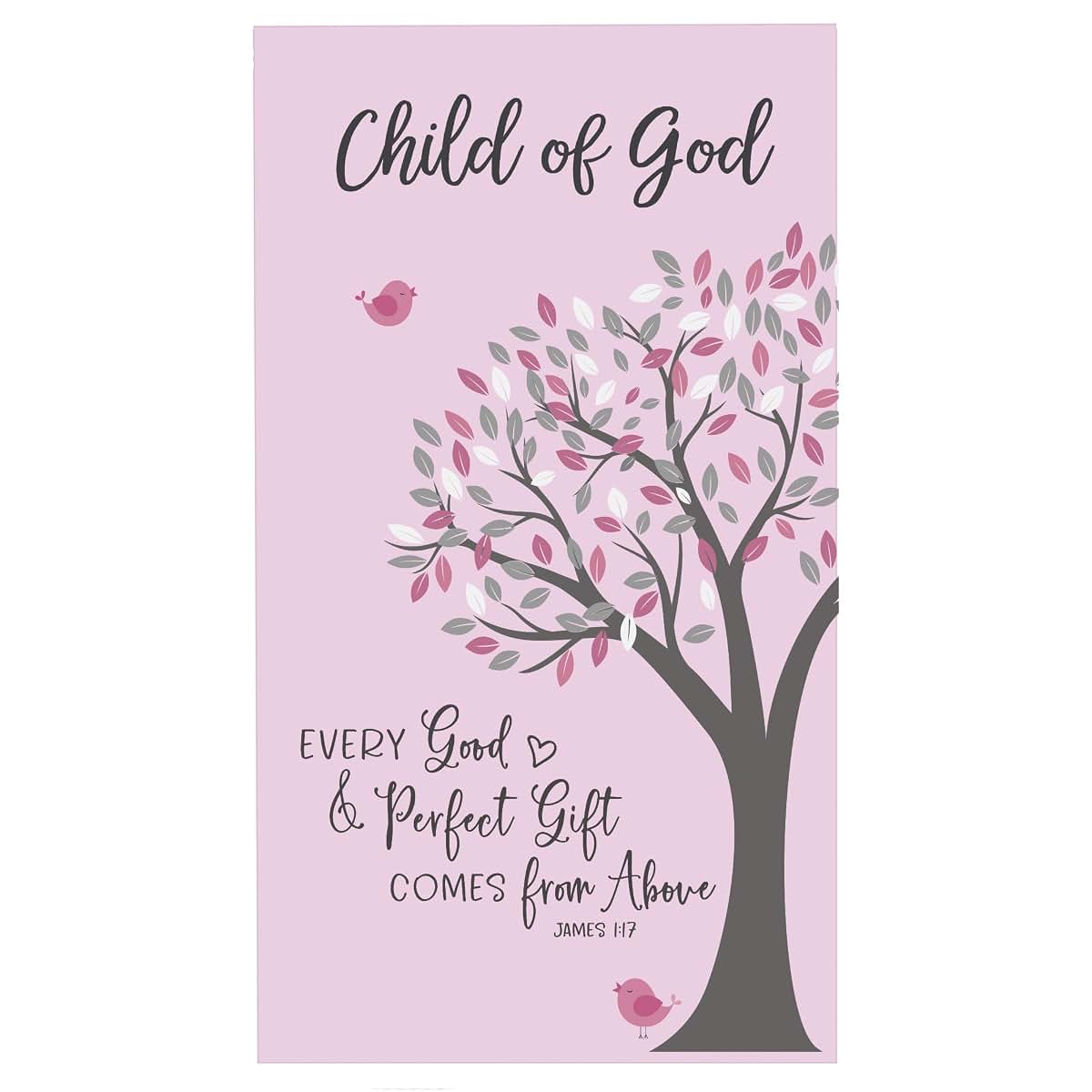 LifeSong Milestones Baptism Christening Nursery Gifts for Baby Boys and Girls Wall Decor Sign Plaque Gift with Quote