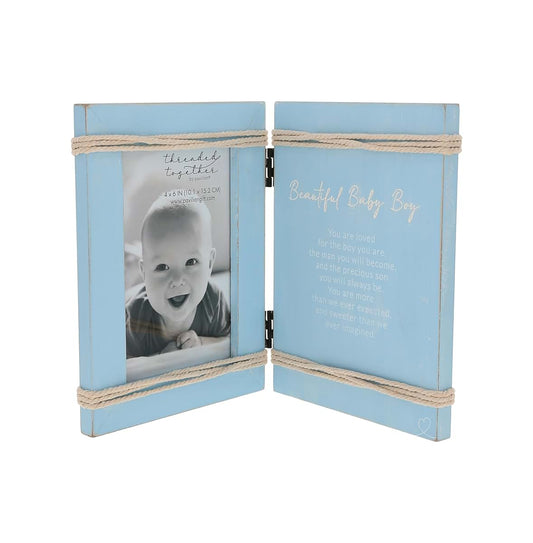 Pavilion Gift Company - Baby Boy - 4" x 6" Vertical Picture Photo Frame Baby Shower Sprinkle Gift Memories Nursery