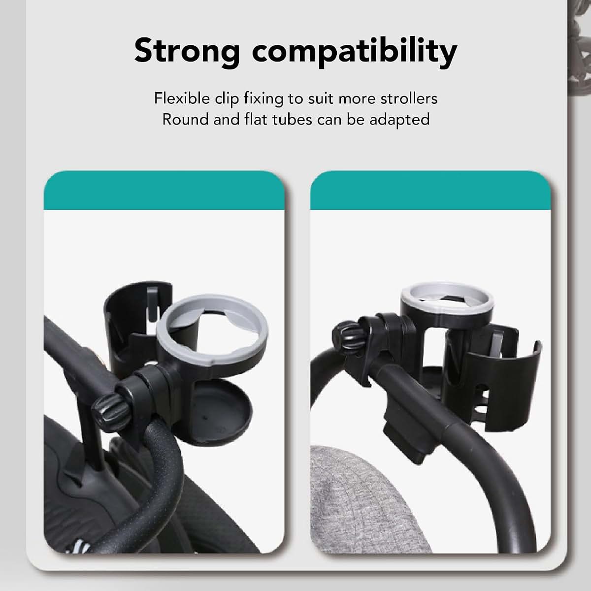 Fockety Treadmill And Stroller Cup Holder 2 in 1 Adjustable (photo 4)