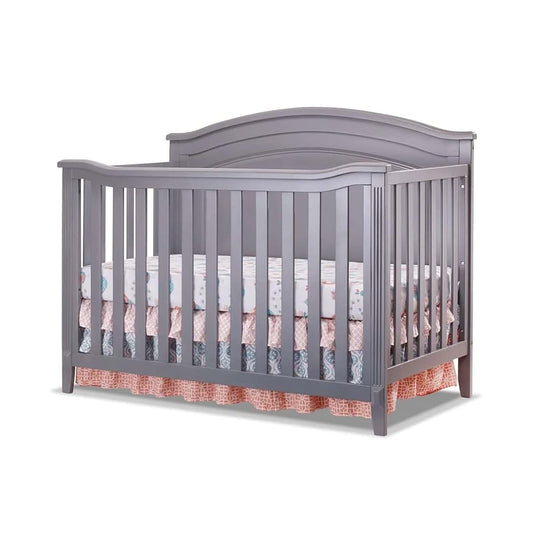 Sorelle Berkley Round Top 4-in-1 Convertible Crib in Grey