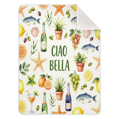 Decor Gift Baby Boy Minky Italian European Summer Preppy Blanket