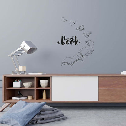 All Things Valuable Read A Book Vinyl Wall Art Sticker (photo 3)