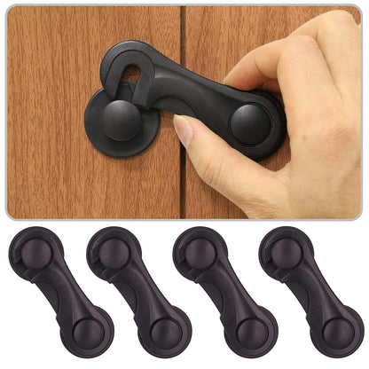 KongNai Cabinet Locks for Babies, 4 Pack Childproof Latches with Adhesive for Drawers and Cupboards