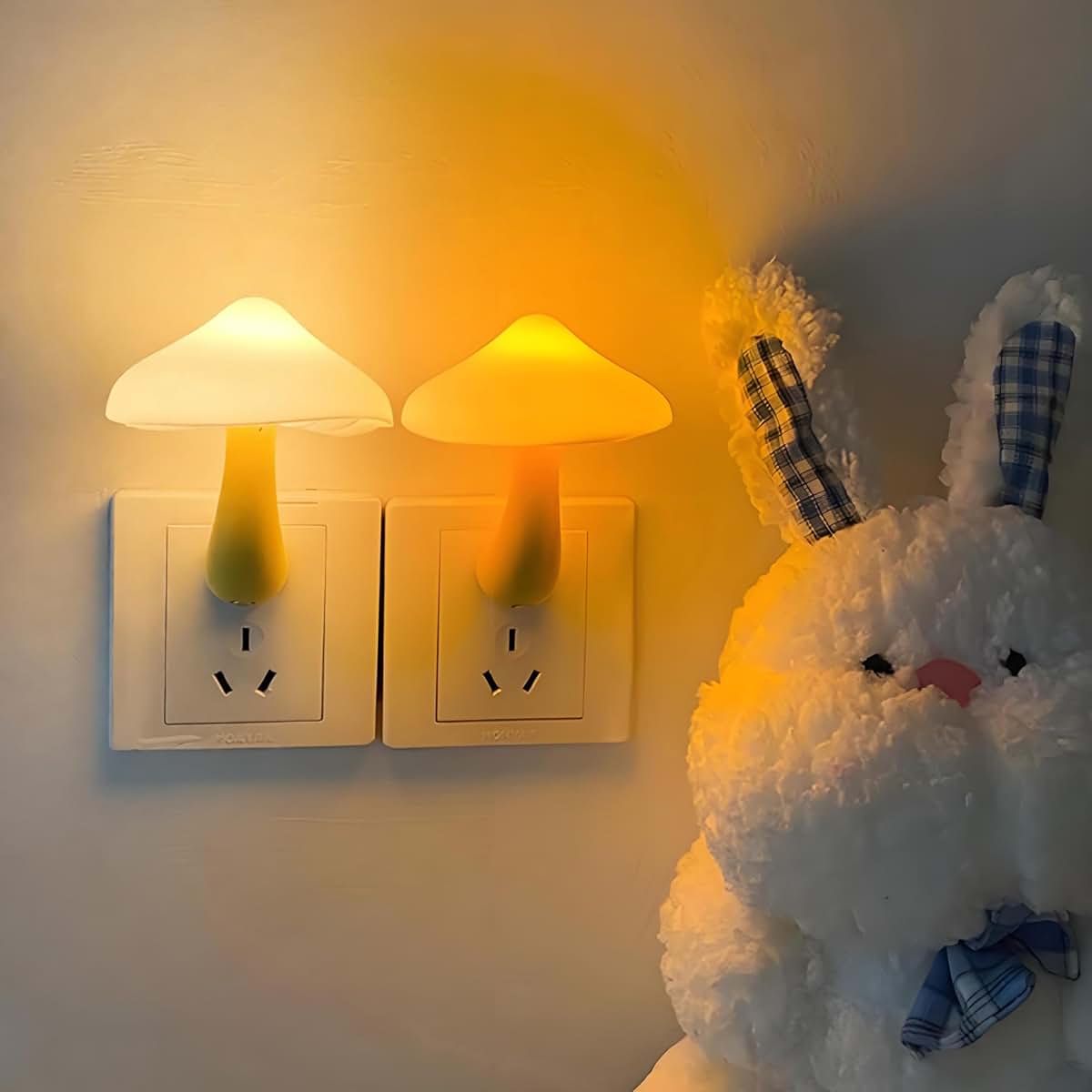 iBetterLife Mushroom Night Light 2-Pack With Auto Sensor
