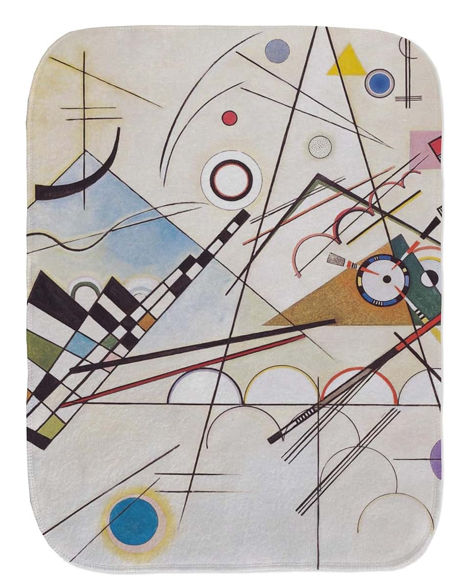 Baby Milano Kandinsky Composition 8 Burp Cloth In Fleece (photo 2)