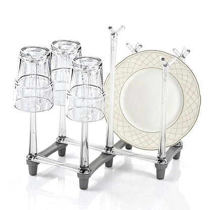 Tomedny Bottle Drying Rack, Retractable Cup Organizer for Kitchen Countertop