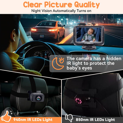 Rohent Dual Baby Car Camera System 2 Pack