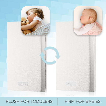 Organic Cotton Covered 2-Sided Crib Mattress, Firm And Memory Foam