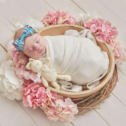 BabyOneStop Colorful Surfboard Print Baby Headband with Bow