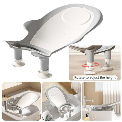 Nawwgy Portable Baby Bath Aid Multifunctional Infant Bath Basin Adjustable Gray (photo 2)