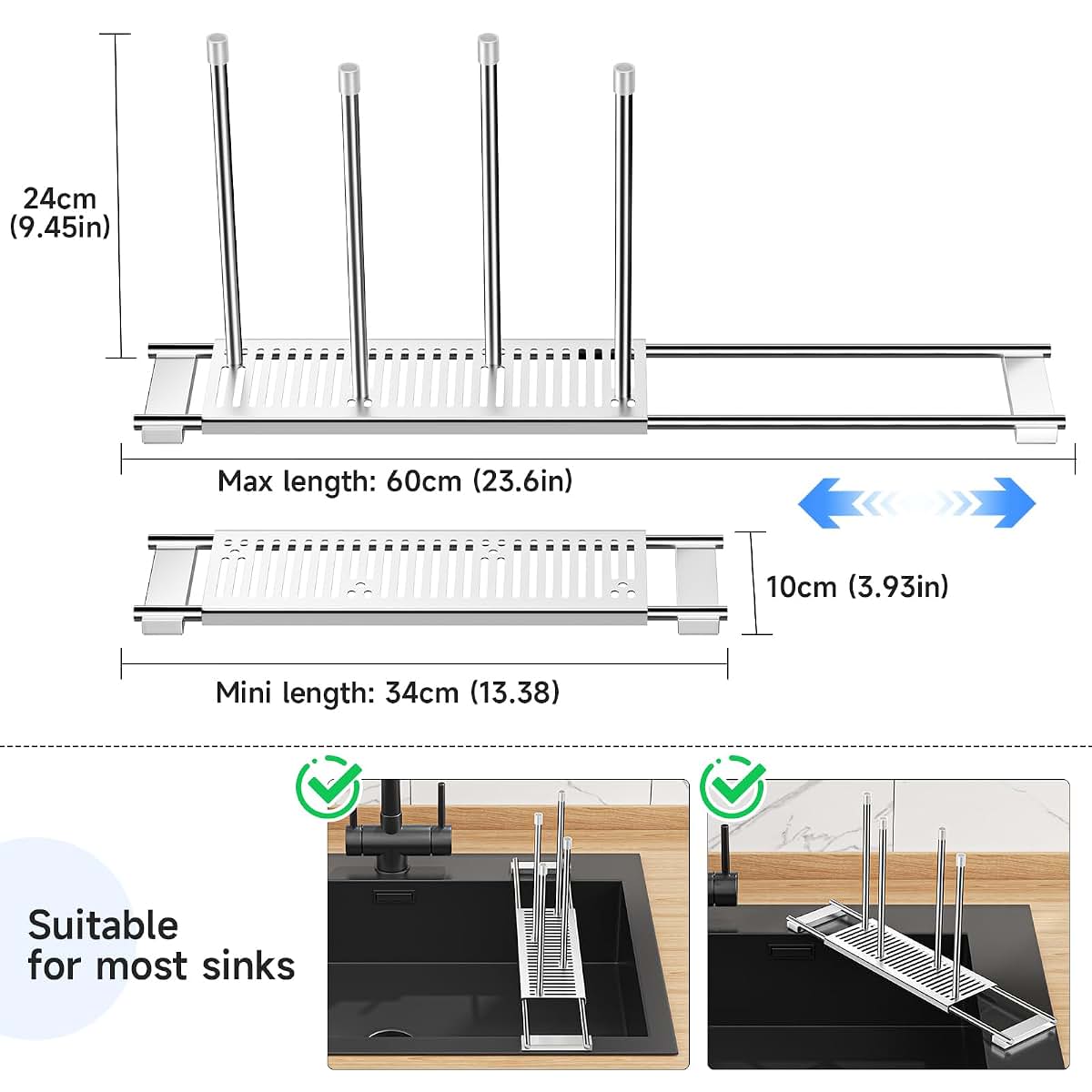 Xilimen Expandable Over Sink Drying Rack